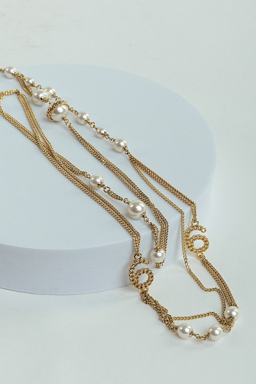 Sixdo Mixed Pearl & Gold Necklace